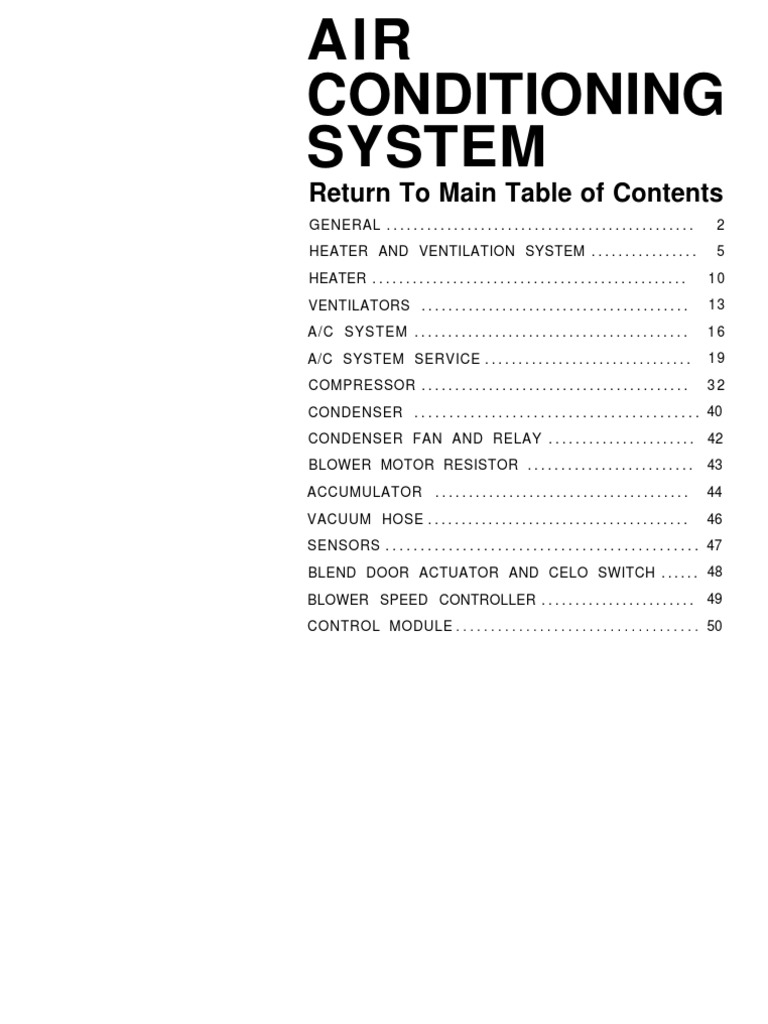 Air Conditioning System Service Guide | PDF | Air Conditioning | Gas ...