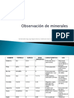 Observación de minerales