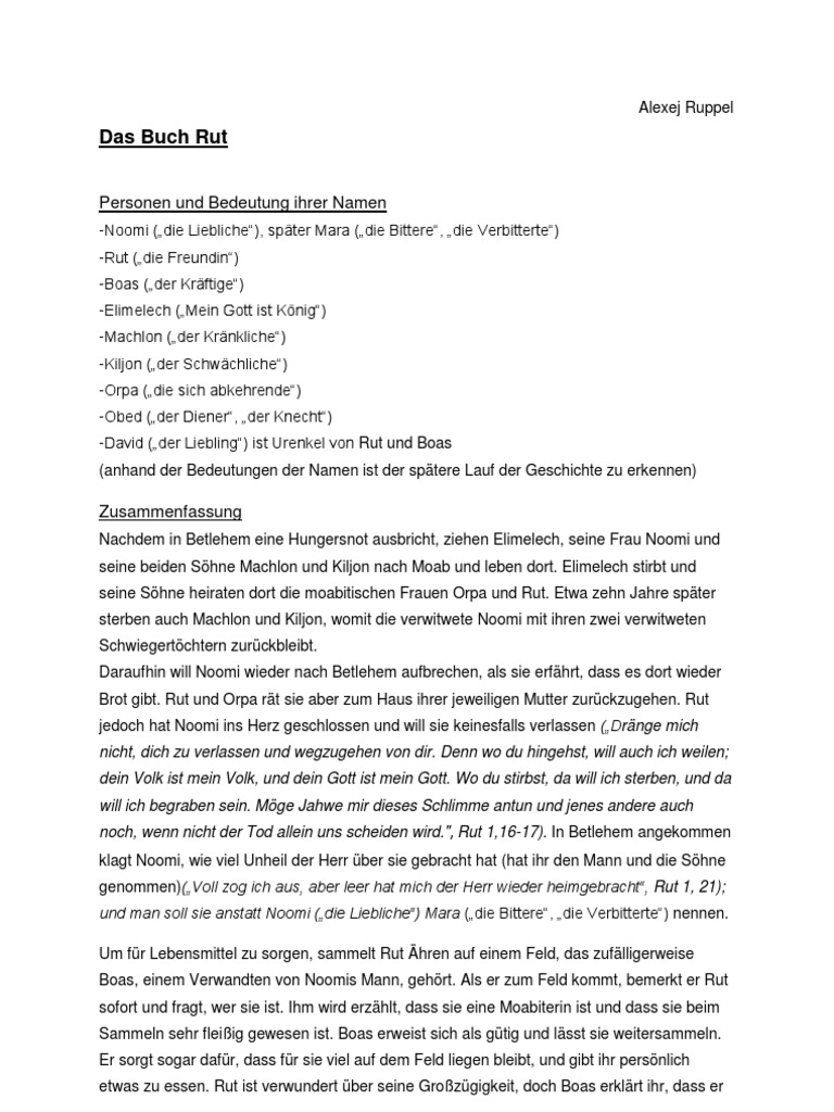 Das Buch Rut | PDF