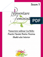 Practici Taoiste Pentru Trezirea Shakti Ului Interior LiaBolte TranscriptPDF