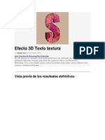Efecto 3D Texto Textura en PhotoShop