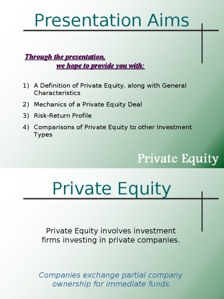 Private Equity Explained PDF Private Equity Investing