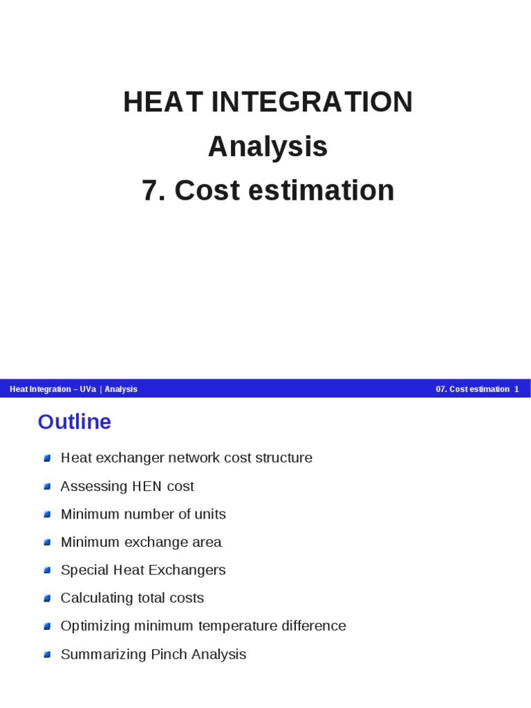 Hi 07 Cost Estimation Heat Exchanger Heat