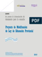 Proyecto de Modificacion de Ley de Educacion - Ley16.9