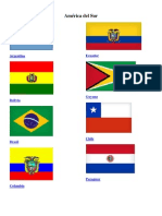 América del Sur banderas