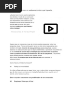 10 Pasos Para Crear Un Videocurriculum Que Impacte