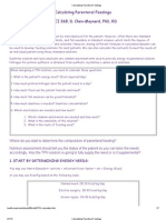 Calculating Parenteral Feedings