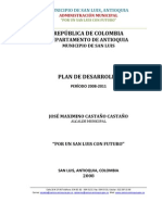 Plan de Desarrollo San Luis 2008 2011