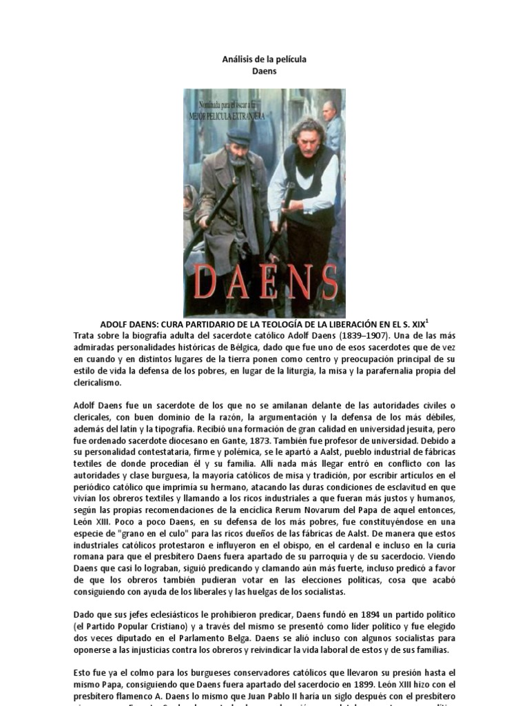Análisis de la película Daens