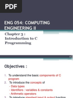 Chapter 3 - Introduction to C