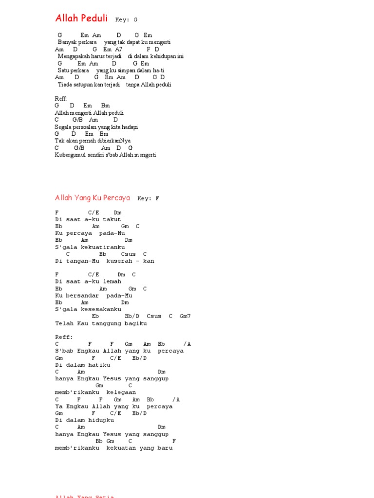 LAGU ROHANI CHORD.pdf