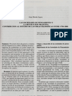 Las Sociedades de Pensamiento y La Revolucion Francesa. Contribucion Al Estudio de Las Ideas Filosoficas Entre 1750-1800