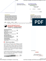 Decision Making Process in Management - Problem Solving