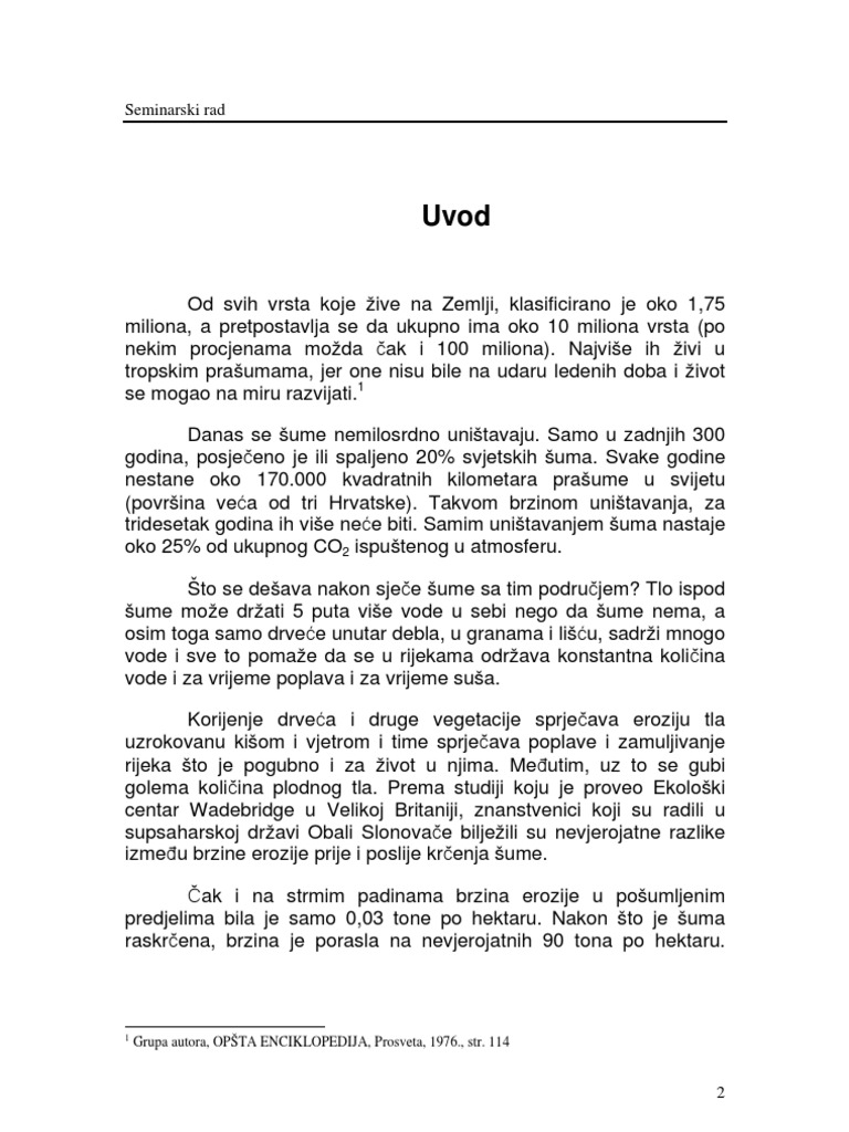 Unistavanje Suma | PDF