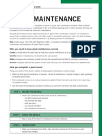 Recording Plant Maintenance Factsheet