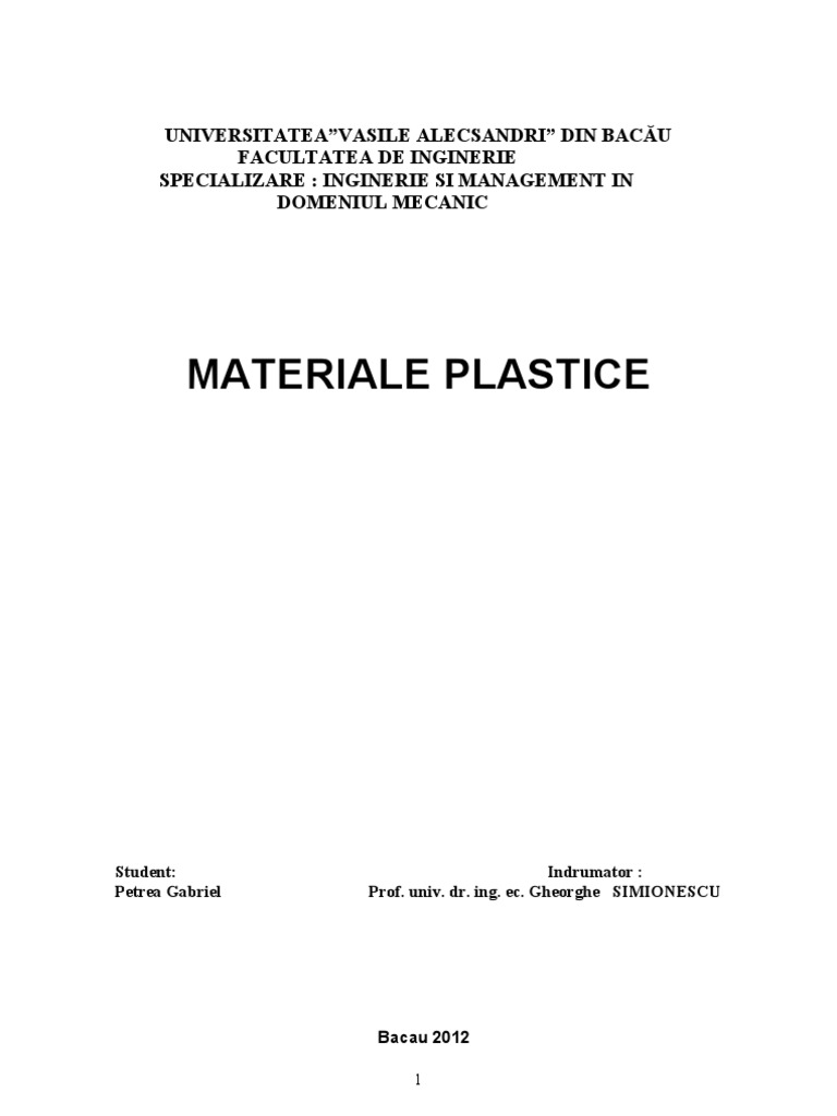 Materiale Plastice
