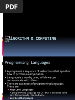 Algorithm & Computing: Lab # 1 DE-32 DCE