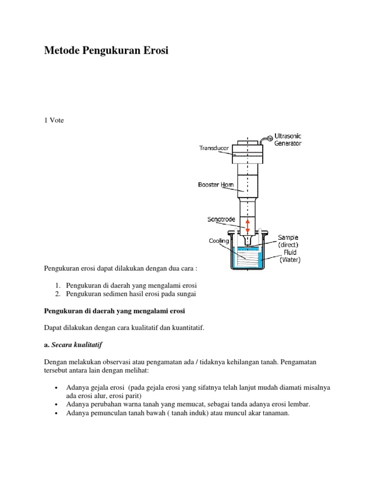 Metode Pengukuran Erosi Tanah | PDF | Sains & Matematika