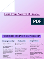 Long Term Finance Sources