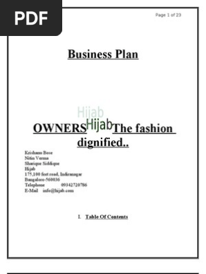 Fashion Wear Business Plan