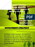 Divestment Strategy, Expansion Strategy, Determinants of Success in Growth Strategy