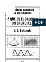 Que Es El Calculo Diferencial - Ed MIR - Boltianski