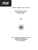 Nutrisi Mineral Pada Unggas