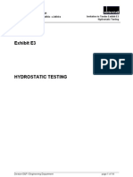 Exhibit - E3 Hydrostatic Testing