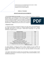 Edital Seleção Estágio Delegacias