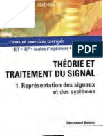 Messaoud Benidir-Théorie Et Traitement Du Signal, Tome 1 - Représentation Des Signaux Et Des Systèmes - Cours Et Exercices Corrigés-Dunod (2002)