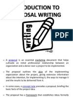 Introduction To Proposal Writing