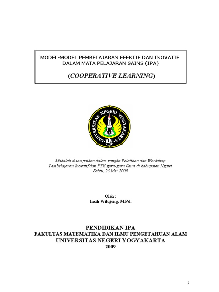 Makalah Model-Model Pembelajaran IPA