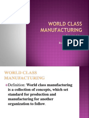 E-Book: WCM - World Class Manufacturing