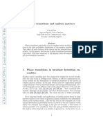 Phase transitions and random matrices