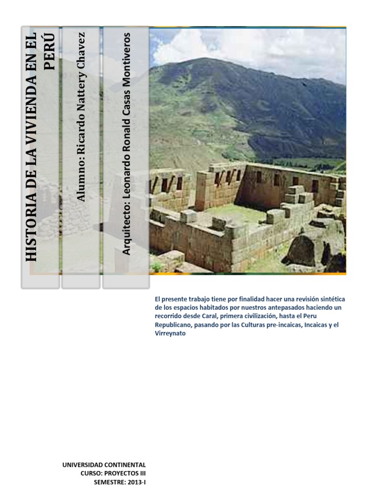 Historia Vivienda en El Peru | PDF | Imperio Inca | Cultura (general)