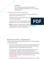 Kinematic Synthesis of Mechanisms