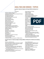 Systems Analysis and Design - Topics