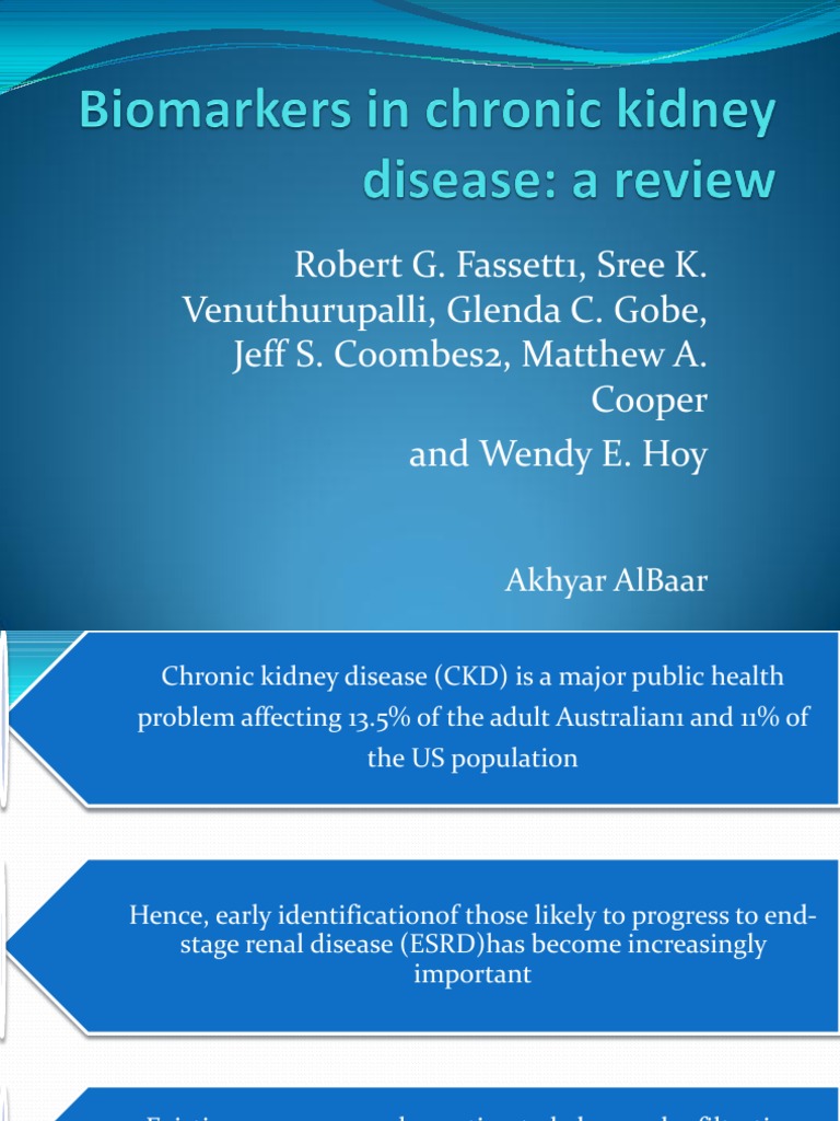 Biomarkers in Chronic Kidney Disease | PDF | Chronic Kidney Disease ...