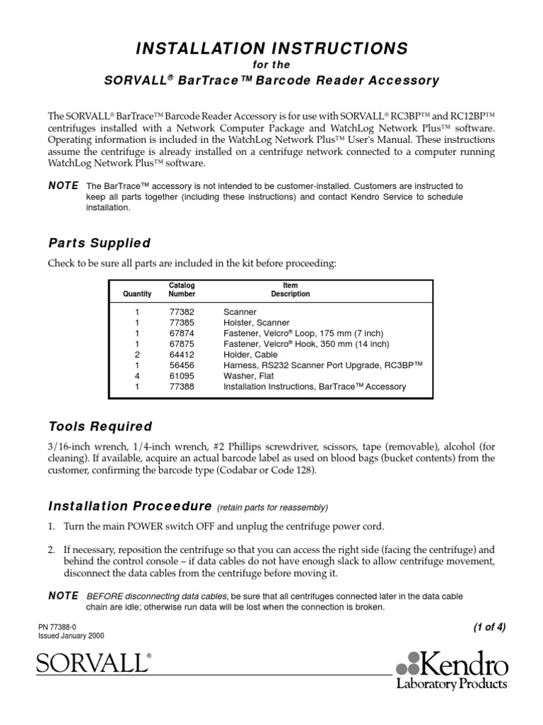 Barcode Reader Installation Instr | PDF | Barcode | Electrical Connector