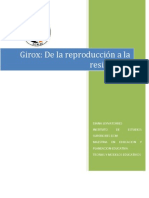 Giroux de La Reproduccion a La Resistencia Primer Semestre