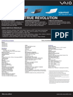 Especificaciones de la Sony Vaio VGN-P510T (PocketStyle PC)
