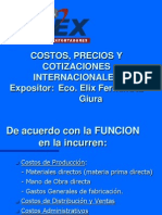 Precios y Cotizaciones Internacionales