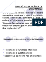 Pensamento Crítico Na Prática de Enfermagem