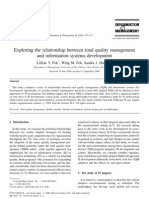 Exploring Relationship Between TQM and Informational System Development