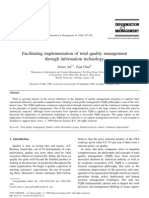 Facilitating Implementation of Total Quality Management Through Information Technology