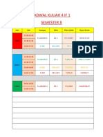 Jadwal Kuliah 4 If 1 Semester 8