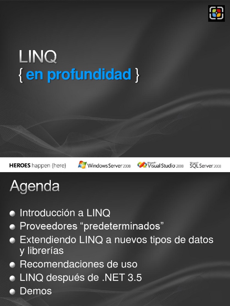 Introducción a LINQ y sus Proveedores | PDF | Consulta integrada de ...