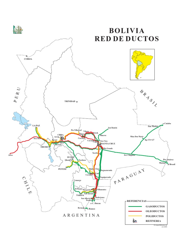 Mapa de Ductos en Bolivia | PDF