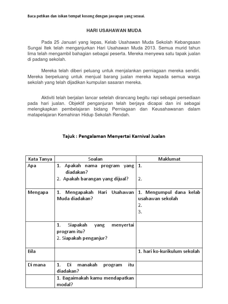 Hari Usahawan Muda Pdf