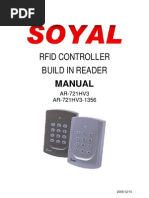 Soyal AR721 User Manual